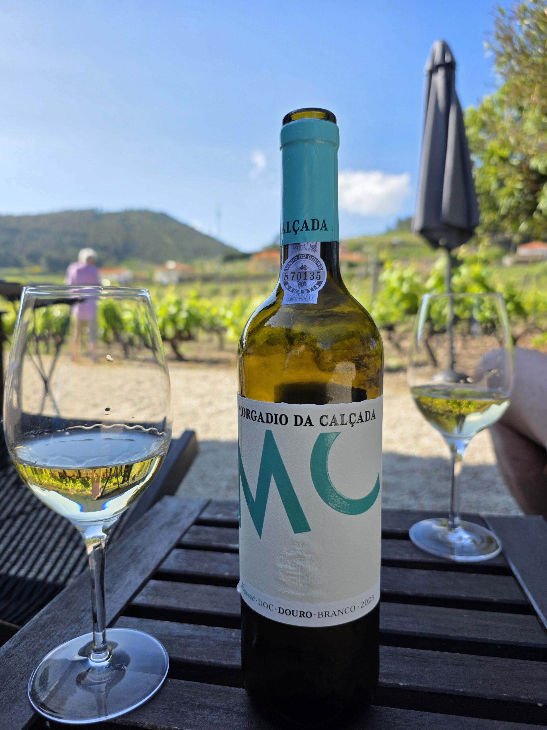 Enjoying some wine