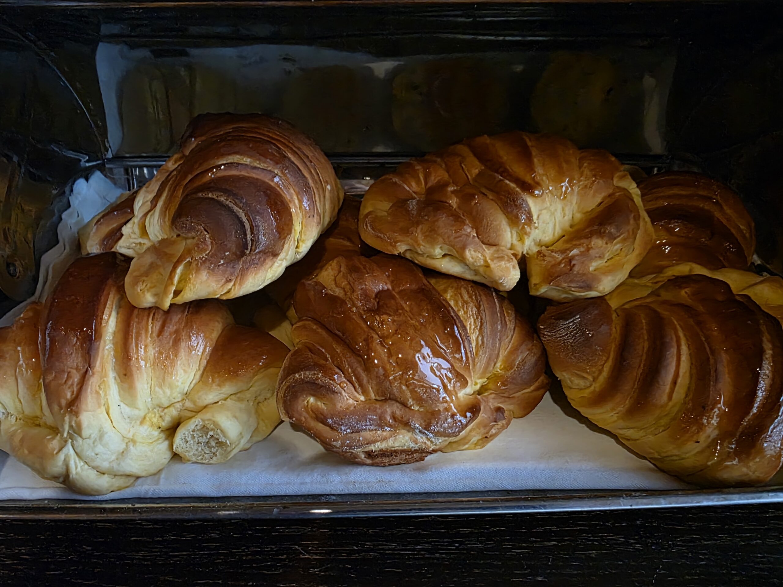 Freshly baked croissants